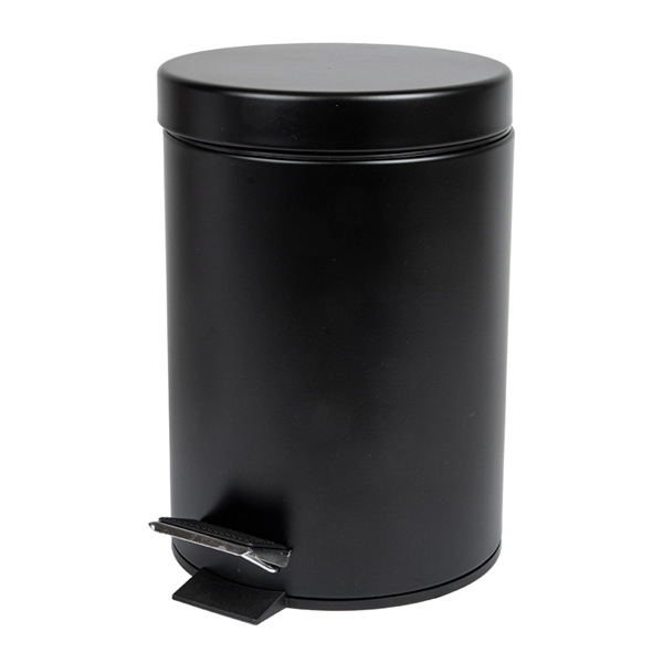 Garcia de pou CUBO PEDAL CON RECEPTÁCULO INTERIOR 3 L Ø 17x24 5 CM NEGRO ACERO (1 UNID.)