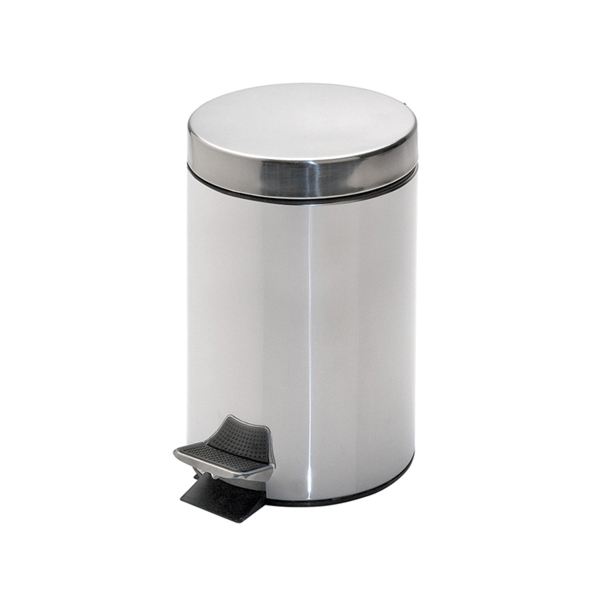 Garcia de pou CUBO PEDAL CON RECEPTÁCULO INTERIOR 3 L Ø 17x24 5 CM PLATEADO INOX (1 UNID.)