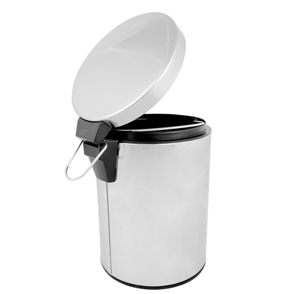 Garcia De Pou CUBO PEDAL CON RECEPTÁCULO INTERIOR 5 L Ø 20 5x28 CM PLATEADO INOX (1 UNID.)