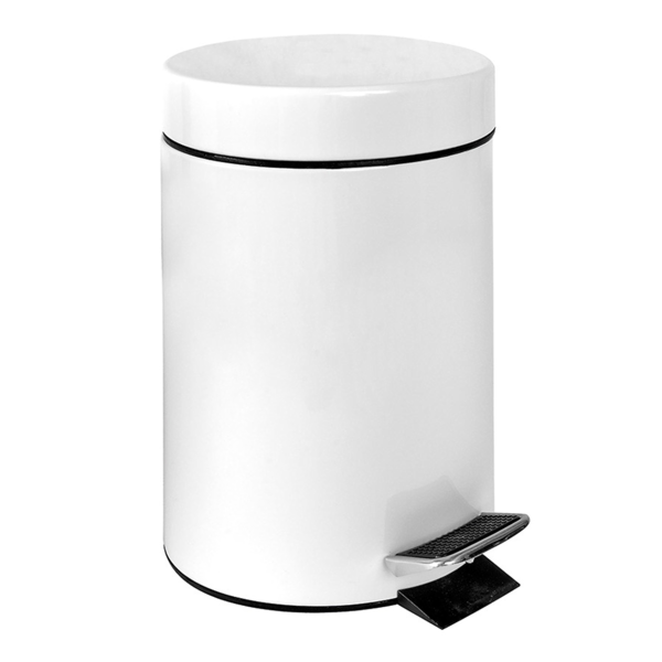 Garcia De Pou CUBO PEDAL CON RECEPTÁCULO INTERIOR 5 L Ø 20 5x28 CM BLANCO ACERO (1 UNID.)