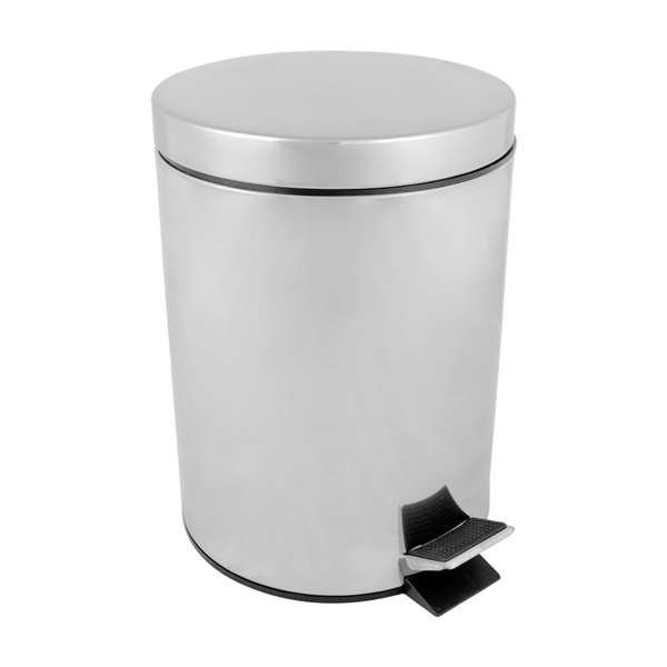 Garcia de pou CUBO PEDAL CON RECEPTÁCULO INTERIOR 5 L Ø 20 5x28 CM PLATEADO INOX (1 UNID.)