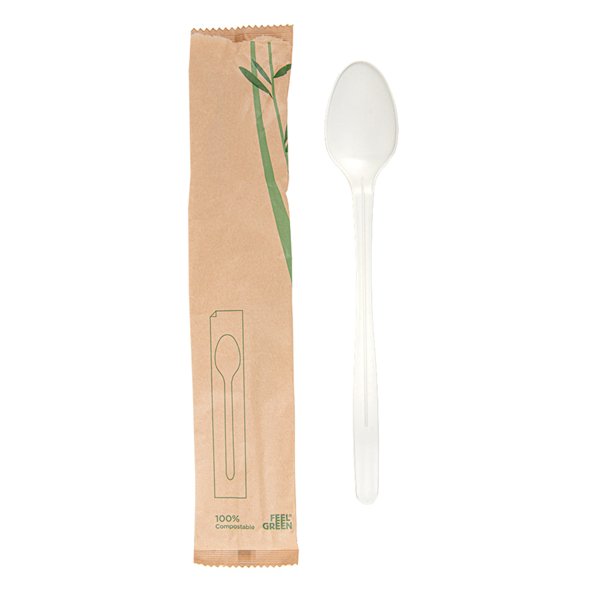 Garcia De Pou CUCHARAS LARGAS ENFUNDADAS 21 CM BLANCO CPLA (500 UNID.)