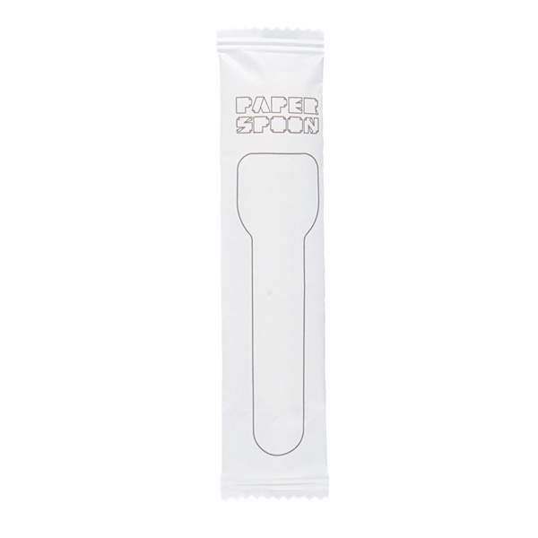Garcia De Pou CUCHARILLAS HELADO ENFUNDADAS 'PAPER CUTLERY' 960 G/M2 9 5 CM BLANCO PAPEL (500 UNID.)
