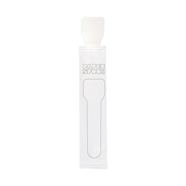 Garcia De Pou CUCHARILLAS HELADO ENFUNDADAS 'PAPER CUTLERY' 960 G/M2 9 5 CM BLANCO PAPEL (500 UNID.)