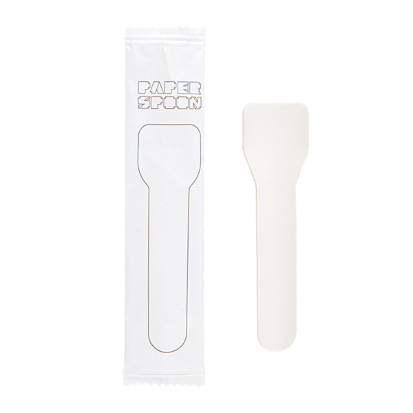 Garcia de pou CUCHARILLAS HELADO ENFUNDADAS 'PAPER CUTLERY' 960 G/M2 9 5 CM BLANCO PAPEL (500 UNID.)