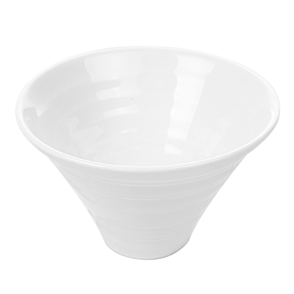 Garcia de pou CUENCOS CÓNICOS ESTRIADOS 160 ML Ø9 5x6 5 (h) CM BLANCO PORCELANA (6 UNID.)