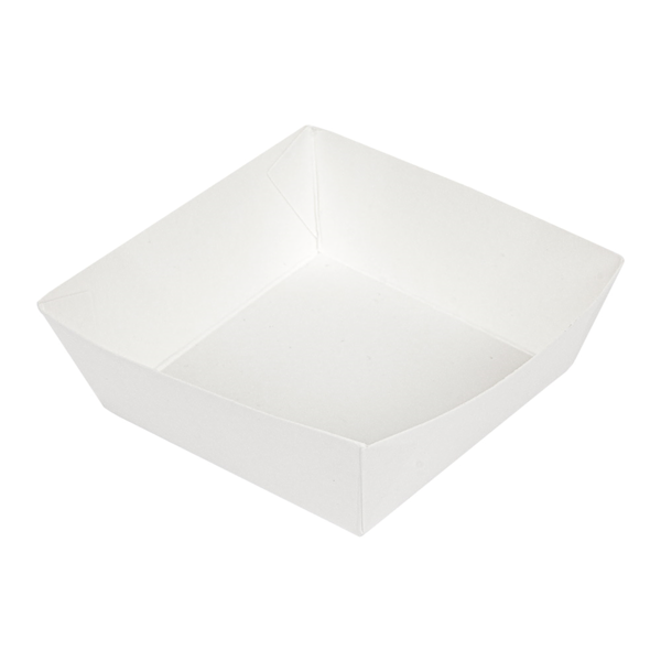 Garcia de pou DELI-BARQUILLAS 210 + 15 PE G/M2 7x7x3 CM BLANCO CARTÓN (1000 UNID.)