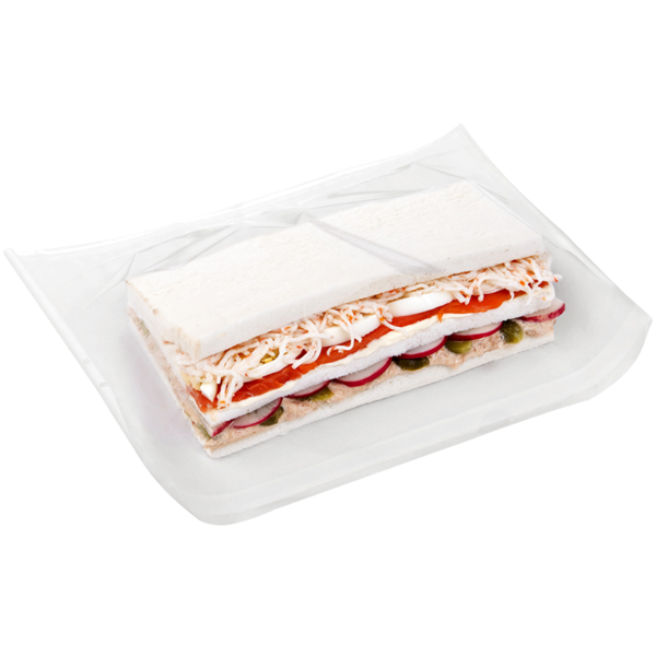 Garcia de pou DELI PACK AUTOADHESIVA 30 G/M2 + 13 PP 28x22/20 CM BLANCO KRAFT (500 UNID.)