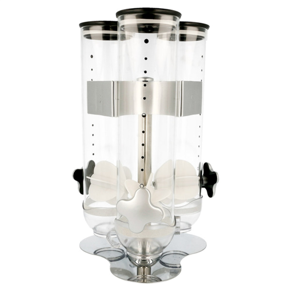 Garcia De Pou DISPENSADOR DE CEREALES TRIPLE 20x20x45 CM TRANSPARENTE ACRÍLICO (1 UNID.)