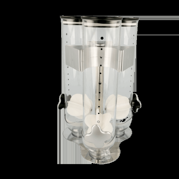 Garcia de pou DISPENSADOR DE CEREALES TRIPLE 20x20x45 CM TRANSPARENTE ACRÍLICO (1 UNID.)