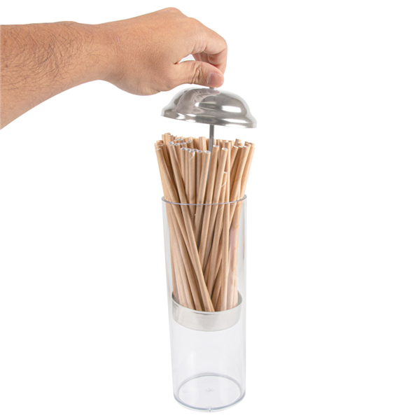 Garcia De Pou DISPENSADOR DE PAJITAS 9x27 CM TRANSPARENTE SAN (1 UNID.)