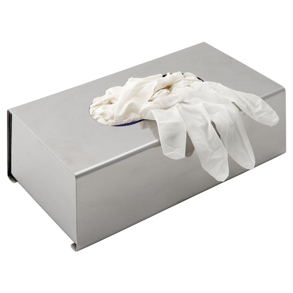 Garcia de pou DISPENSADOR PARA GUANTES 26x15 7x7 5 CM PLATEADO INOX (1 UNID.)