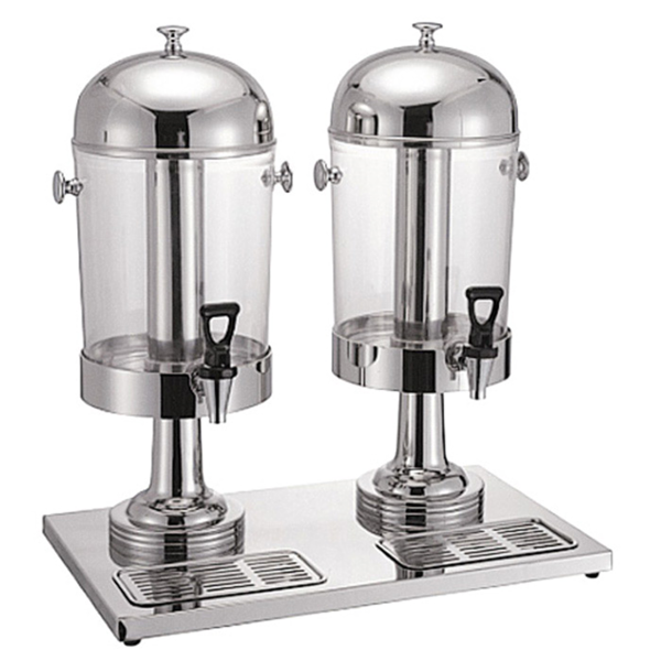 Garcia de pou DISPENSADOR PARA ZUMOS 2x8 L 56x35x59CM PLATEADO INOX (1 UNID.)