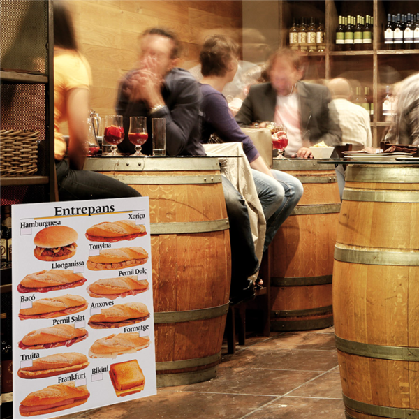 Garcia De Pou DISPLAY "ENTREPANS" - CATALÁN 50 5x70 3 CM BLANCO PVC (1 UNID.)