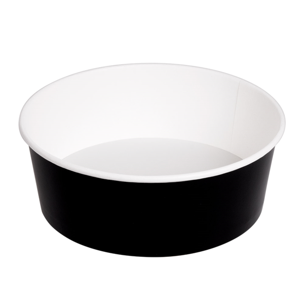 Garcia de pou ENSALADERAS 1300 ML 340 + 18 PE G/M2 Ø 18 7/16x7 CM NEGRO CARTÓN (300 UNID.)
