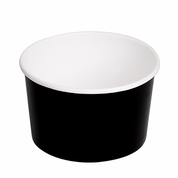 Garcia de pou ENSALADERAS 480 ML 300 + 18 PE G/M2 Ø11 1/9 5x7 CM NEGRO CARTÓN (500 UNID.)
