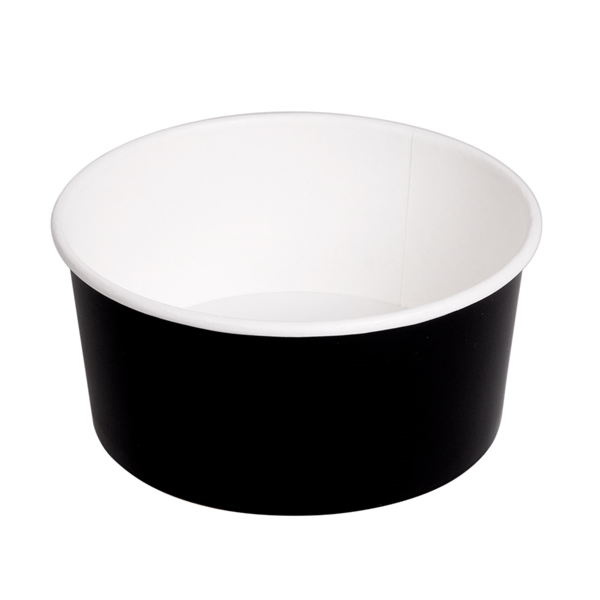 Garcia de pou ENSALADERAS 750 ML 320 + 18 PE G/M2 Ø 14 5/12 5x7 CM NEGRO CARTÓN (500 UNID.)