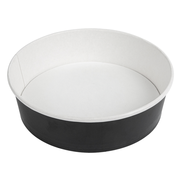 Garcia de pou ENSALADERAS 950 ML 240 + 18 PE G/M2 Ø 18 7/16 5x5 4 CM NEGRO CARTÓN (300 UNID.)