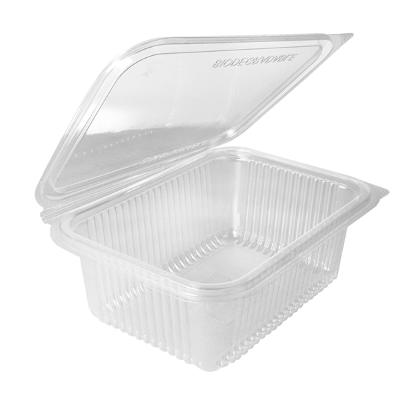Garcia De Pou ENSALADERAS CON TAPA BISAGRA 1 L 18 8x14 3x6 7 CM TRANSPARENTE PLA (400 UNID.)