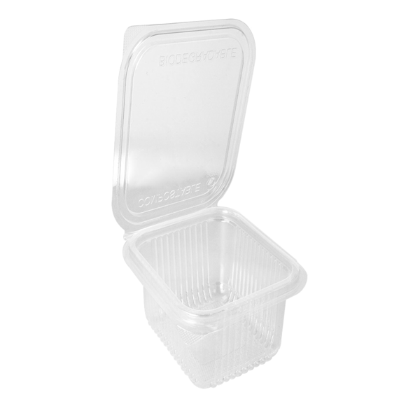 Garcia De Pou ENSALADERAS CON TAPA BISAGRA 500 ML 13 5x12 5x5 6 CM TRANSPARENTE PLA (600 UNID.)