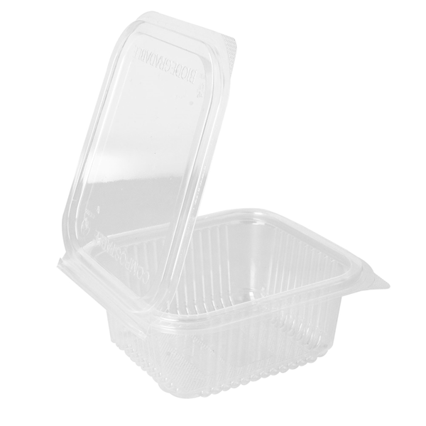 Garcia De Pou ENSALADERAS CON TAPA BISAGRA 500 ML 13 5x12 5x5 6 CM TRANSPARENTE PLA (600 UNID.)
