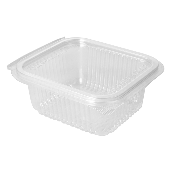 Garcia de pou ENSALADERAS CON TAPA BISAGRA 500 ML 13 5x12 5x5 6 CM TRANSPARENTE PLA (600 UNID.)
