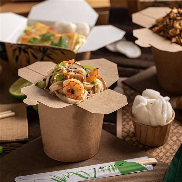 Garcia De Pou ENVASES MULTIUSO MICROONDABLES 480 ML 275 + 25 PE G/M2 Ø8x9 CM NATURAL KRAFT (50 UNID.)