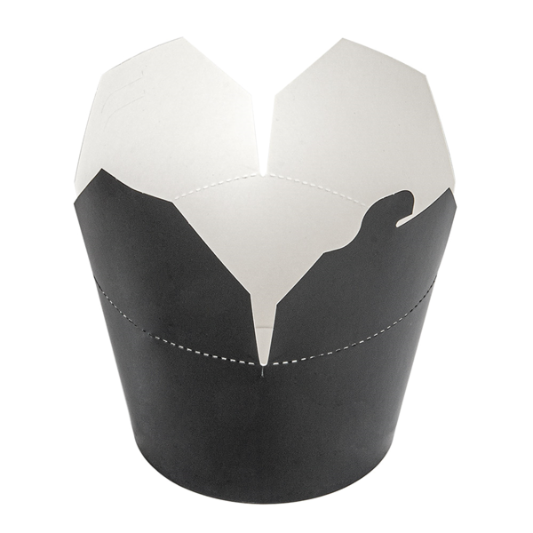 Garcia De Pou ENVASES PARA ENSALADAS 1000 ML 305 + 18 PE G/M2 Ø12 3x8 5 CM NEGRO CARTONCILLO (300 UNID.)