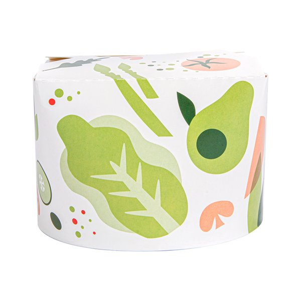 Garcia De Pou ENVASES PARA ENSALADAS 'SALAD' 1000 ML 305 + 18 PE G/M2 Ø12 3x8 5 CM BLANCO CARTONCILLO (300 UNID.)