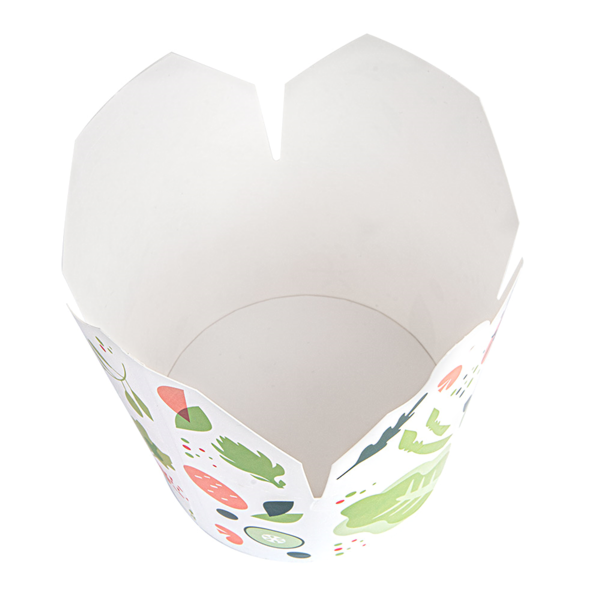 Garcia De Pou ENVASES PARA ENSALADAS 'SALAD' 1000 ML 305 + 18 PE G/M2 Ø12 3x8 5 CM BLANCO CARTONCILLO (300 UNID.)