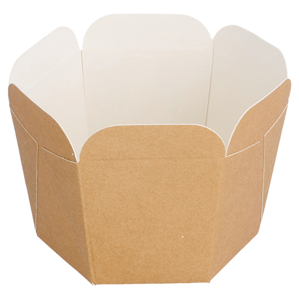 Garcia De Pou ENVASES PARA MINI NOODLES 10 CL 210 + 15 PE G/M2 5x5 CM MARRÓN CARTONCILLO (100 UNID.)