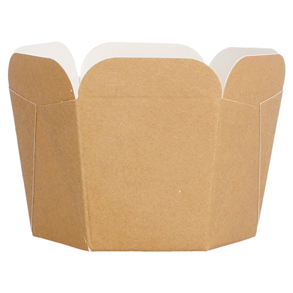 Garcia De Pou ENVASES PARA MINI NOODLES 10 CL 210 + 15 PE G/M2 5x5 CM MARRÓN CARTONCILLO (100 UNID.)