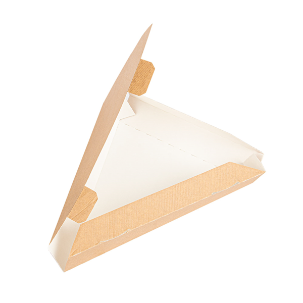 Garcia De Pou ENVASES PIZZA TRIANGULARES 'THEPACK' 220 G/M2 18x23x3 CM NATURAL CARTÓN ONDULADO NANO-MICRO (500 UNID.)