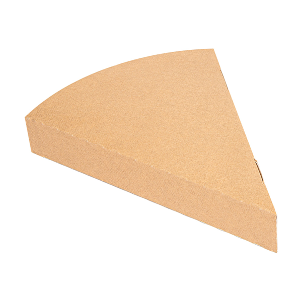 Garcia de pou ENVASES PIZZA TRIANGULARES 'THEPACK' 220 G/M2 18x23x3 CM NATURAL CARTÓN ONDULADO NANO-MICRO (500 UNID.)