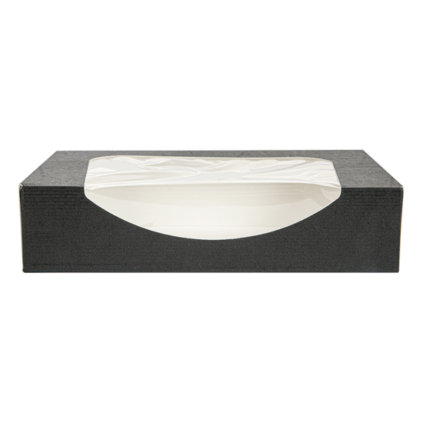 Garcia De Pou ENVASES SUSHI+VENTANA 'THEPACK' 230 G/M2 + OPP 19 7x12x4 5 CM NEGRO CARTÓN ONDULADO NANO-MICRO (400 UNID.)