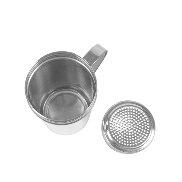 Garcia De Pou ESPOLVOREADOR CON ASA PARA SAL 450 ML Ø 7x13 2 CM PLATEADO INOX (1 UNID.)