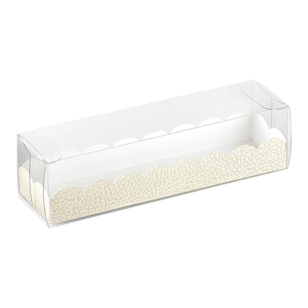 Garcia de pou ESTUCHES MACARONS + BASES CARTULINA 19x5x5 CM TRANSPARENTE PET (200 UNID.)