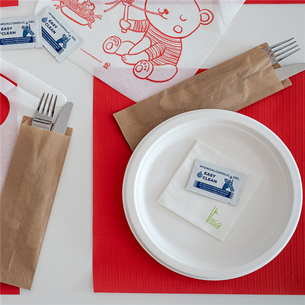 Garcia De Pou ESTUCHES PARA CUBIERTOS 32 G/M2 7+4x22 CM NATURAL KRAFT (500 UNID.)