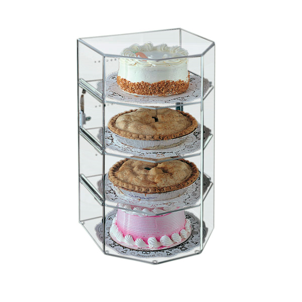 Garcia de pou EXPOSITOR PASTELERÍA HEXAGONAL 4 PISOS 31x30 5x54 5 CM TRANSPARENTE ACRÍLICO (1 UNID.)