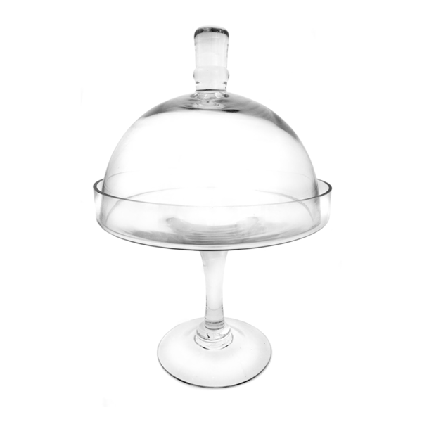 Garcia de pou EXPOSITOR PASTELES CON CÚPULA Ø 15/27 5x45 3 CM TRANSPARENTE CRISTAL (1 UNID.)