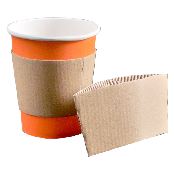 Garcia de pou FUNDAS AISLANTES PARA VASOS 240 ML - 8 oz 190 + 90 G/M2 11 2/9 5x5 CM NATURAL CARTÓN (1000 UNID.)