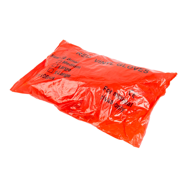 Garcia De Pou GUANTES CON TALCO SIZE: S ROJO PVC (100 UNID.)