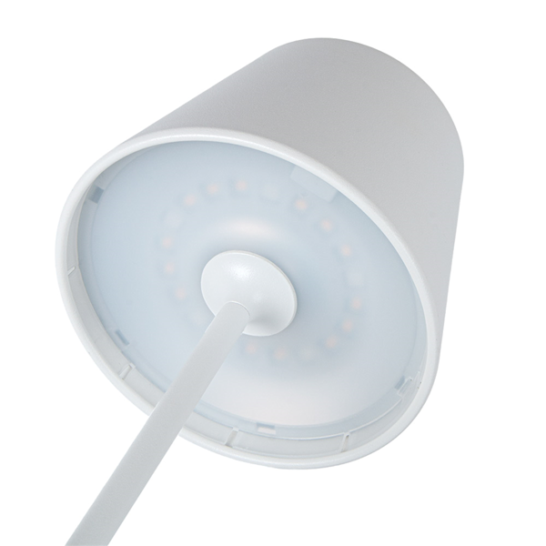 Garcia De Pou LÁMPARA LED INALÁMBRICA + DIMMER 4000 MAH Ø 11x35 CM BLANCO METAL (1 UNID.)