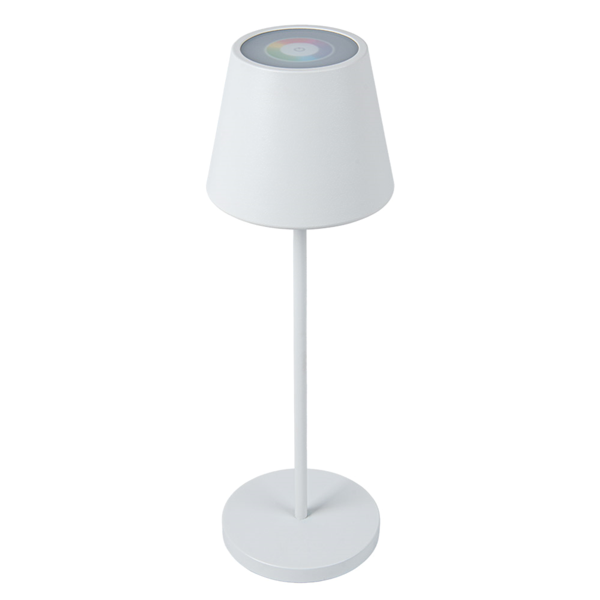 Garcia de pou LÁMPARA LED INALÁMBRICA + DIMMER 4000 mAH Ø 11x35 CM BLANCO METAL (1 UNID.)