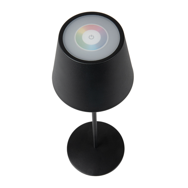 Garcia De Pou LÁMPARA LED INALÁMBRICA + DIMMER 4000 MAH Ø 12x38 CM NEGRO METAL (1 UNID.)