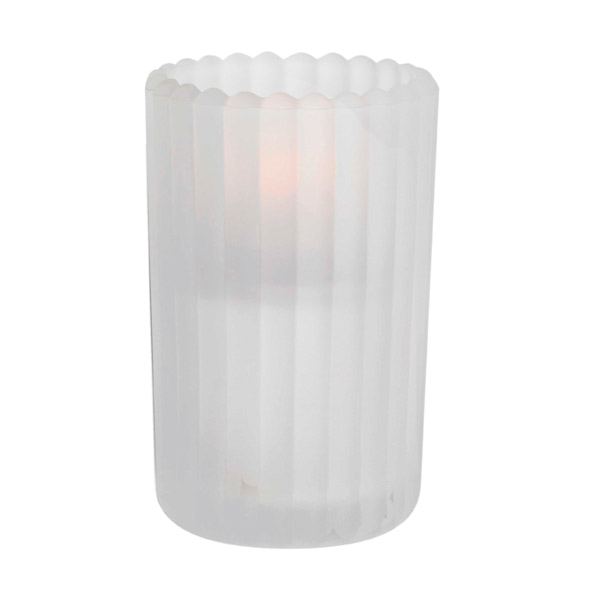 Garcia de pou LÁMPARAS DE SOBREMESA "SORBET" Ø 7 5x12 5 CM GLASEADO CRISTAL (6 UNID.)