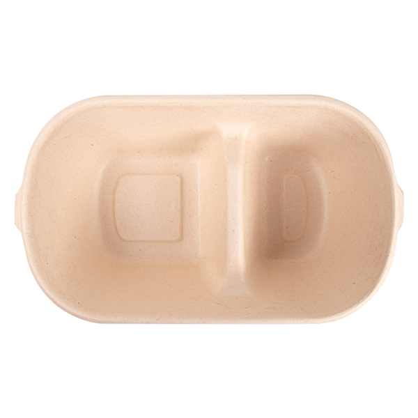 Garcia De Pou LUNCH BOXES 2 COMPART. 'BIONIC' 1000 ML 22x12 9x6 85 CM NATURAL BAGAZO (500 UNID.)