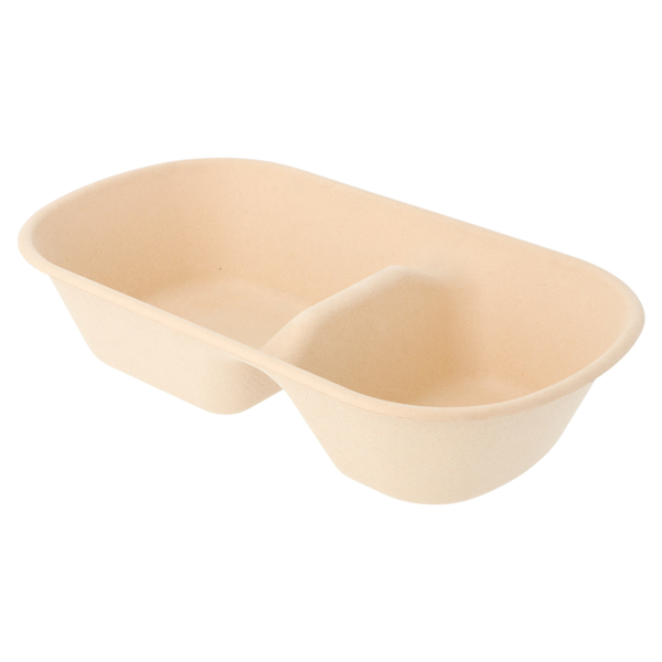 Garcia De Pou LUNCH BOXES 2 COMPART. 'BIONIC' 800 ML 23 2x13 3x5 1 CM NATURAL BAMBÚ (500 UNID.)