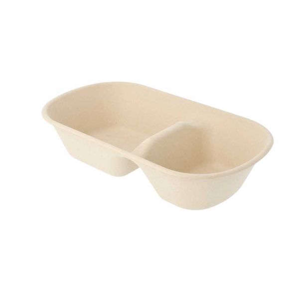 Garcia de pou LUNCH BOXES 2 COMPART. 'BIONIC' 800 ML 23 2x13 3x5 1 CM NATURAL BAMBÚ (500 UNID.)