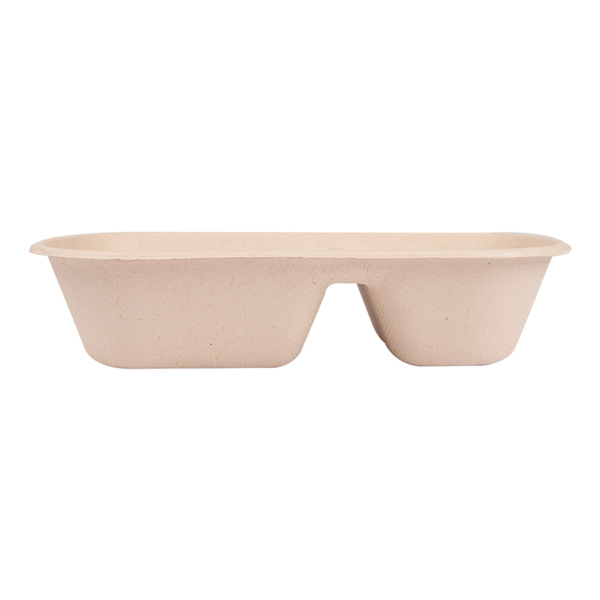 Garcia De Pou LUNCH BOXES 2 COMPART. 'BIONIC' 850 ML 23 5x13 1x4 6 CM NATURAL BAGAZO (500 UNID.)